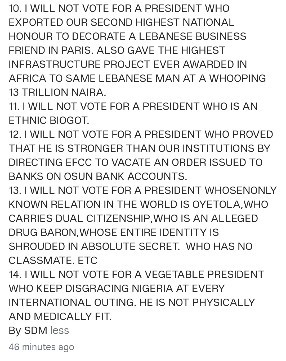 "Why I will never support Tinubu" Dino Melaye shares reasons