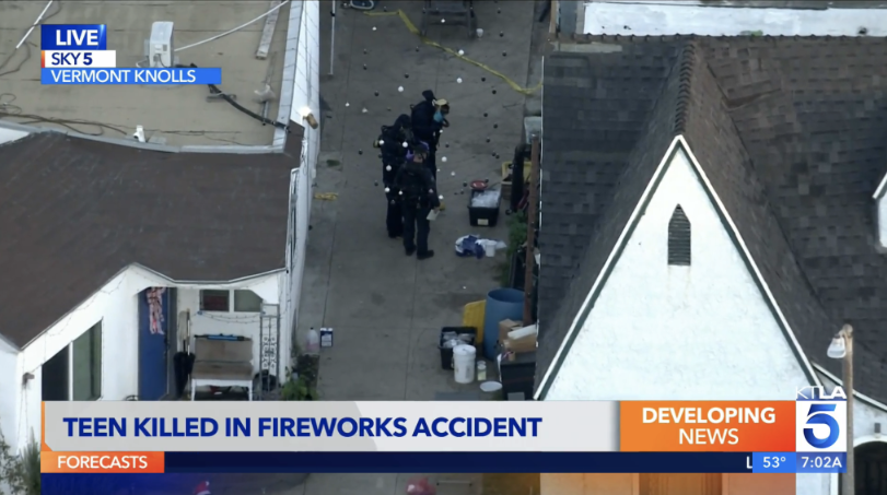 Boy k!lled after setting off fireworks in backyard