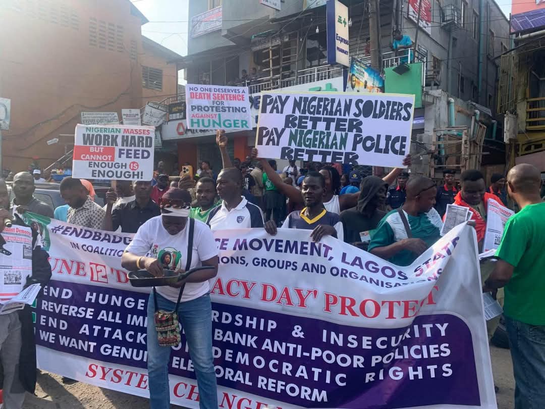 Protesters gather in Lagos, Abuja, and Ondo state for June 12 demonstration (photos/videos)
