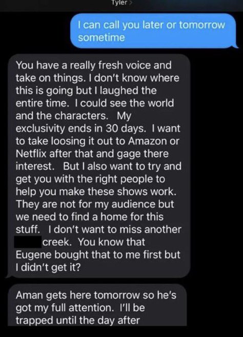 Alleged text messages between Tyler Perry and actor accusing him of s�xual assault, Derek Dixon, are released