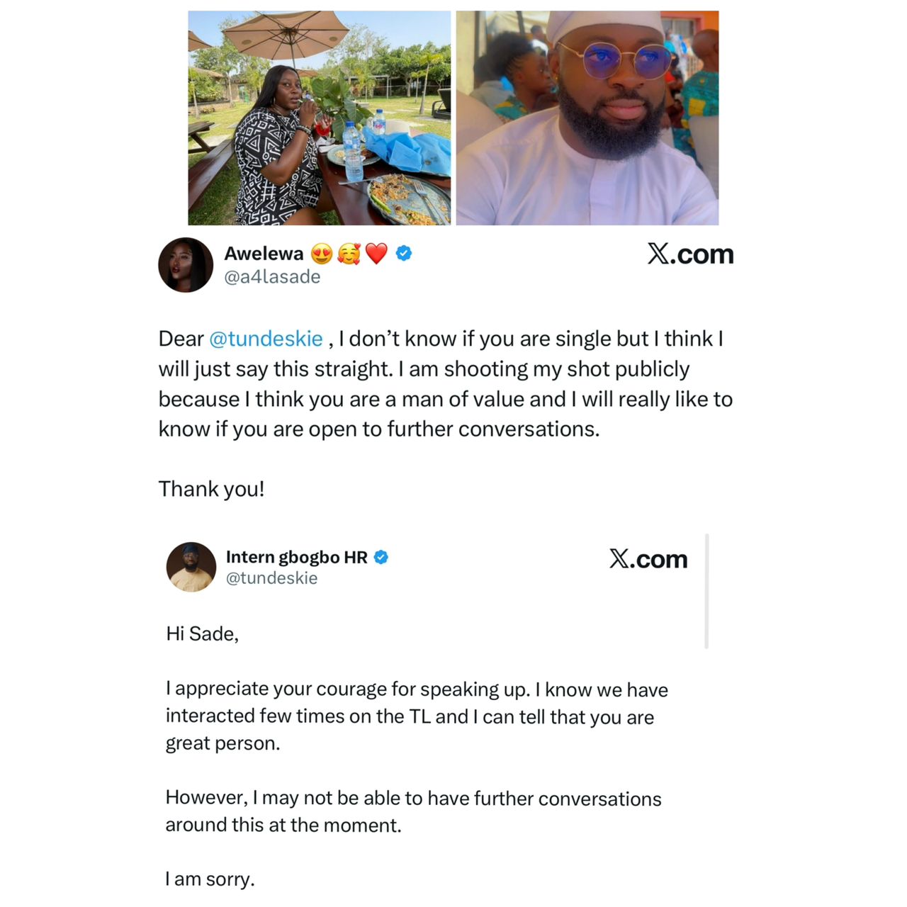 Nigerian woman boldly shoots her shot online, but the handsome man declines