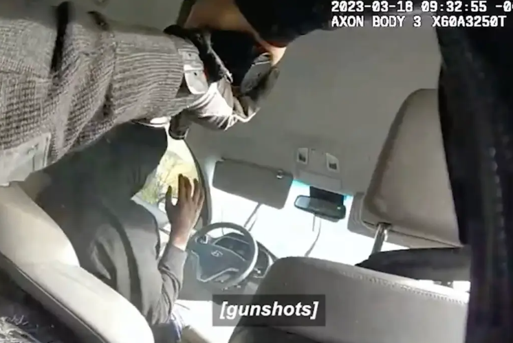 Bodycam video shows moment police shot black teen Dalaneo Martin dead in stolen car