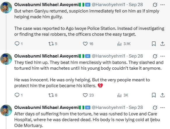 Motorcyclist d!es in Ogun cell allegedly after being tortured by police