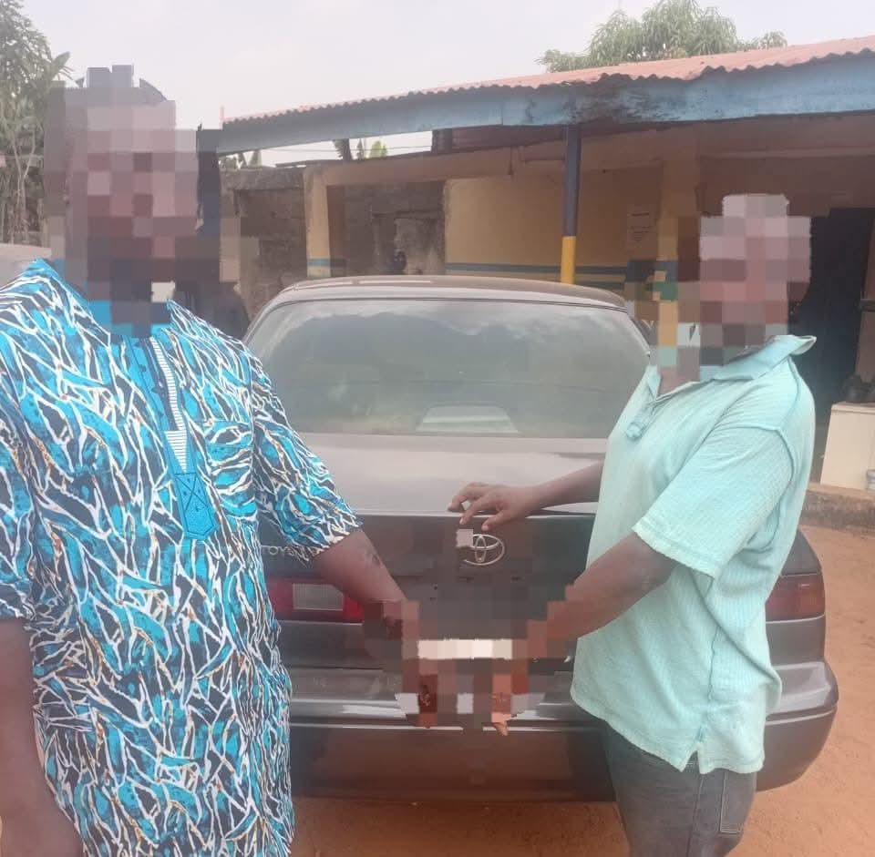 Police bust car theft syndicate, arrest two suspects and recover stolen Toyota Camry in Akure