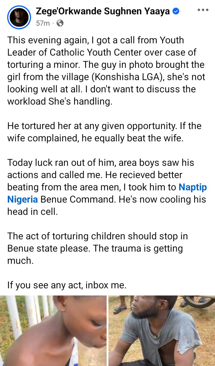 Angry residents b3at up man accused of t0rturing his maid in Benue