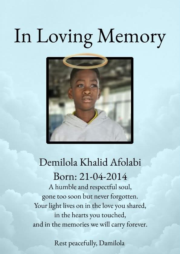 12-year-old Damilola Khalid Afolabi dies after drowning in a Canadian lake