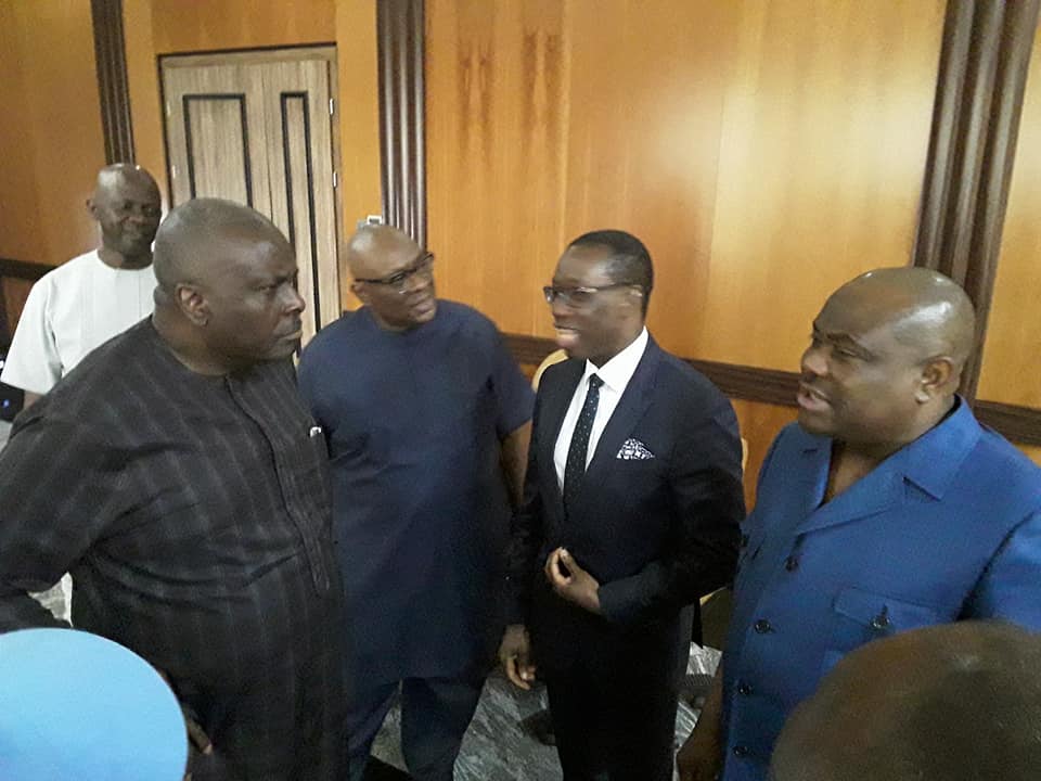 Photos James Ibori visits Delta state governor, Ifeanyi Okowa, at the