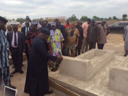 Photos: Ex-President Olusegun Obasanjo visits graveyard of 73 Benue victims 