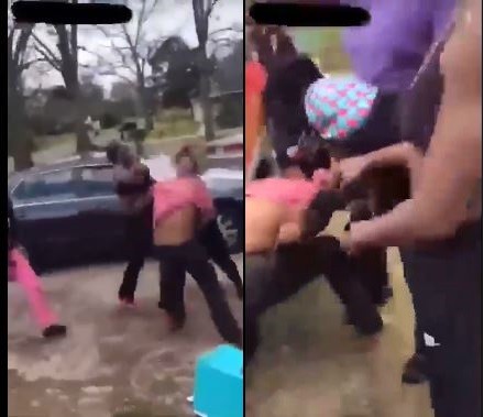 Man gets the beating of his life from his Baby Mama and her sisters (Video)