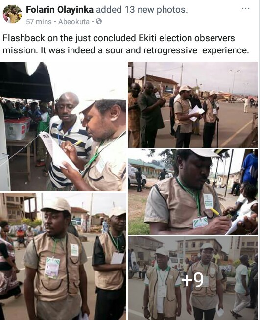  "It was a sour experience" - Coordinator of Ekiti Election Observers Mission shares his experiences