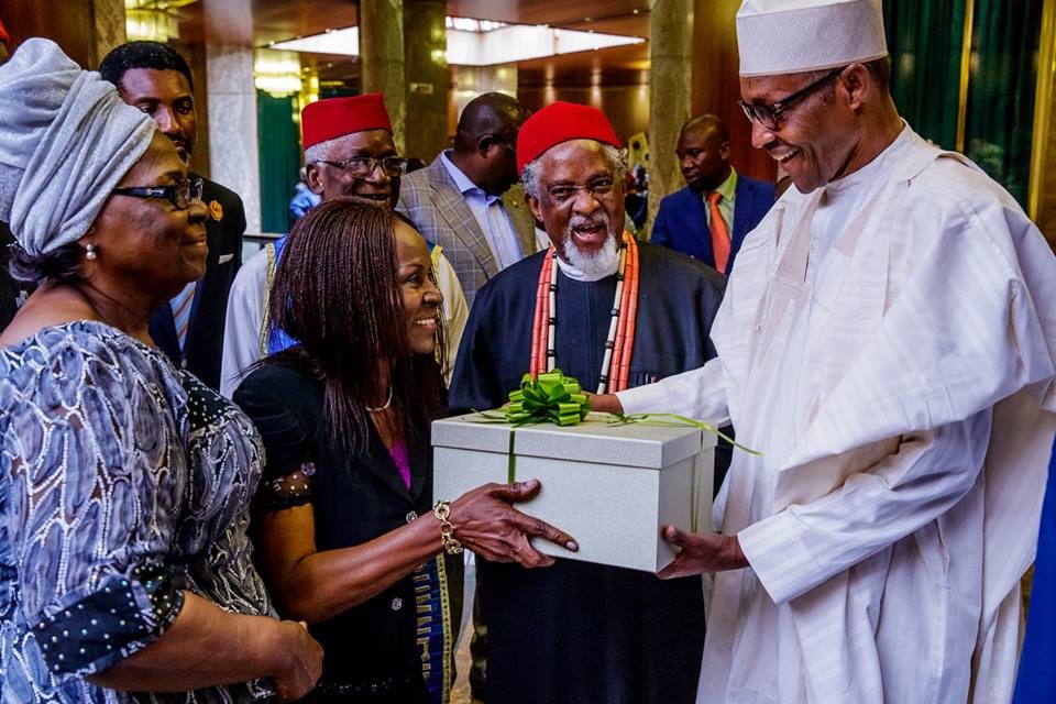 President Buhari receives courtesy visit from representatives of the Family of late Alex Ekwueme