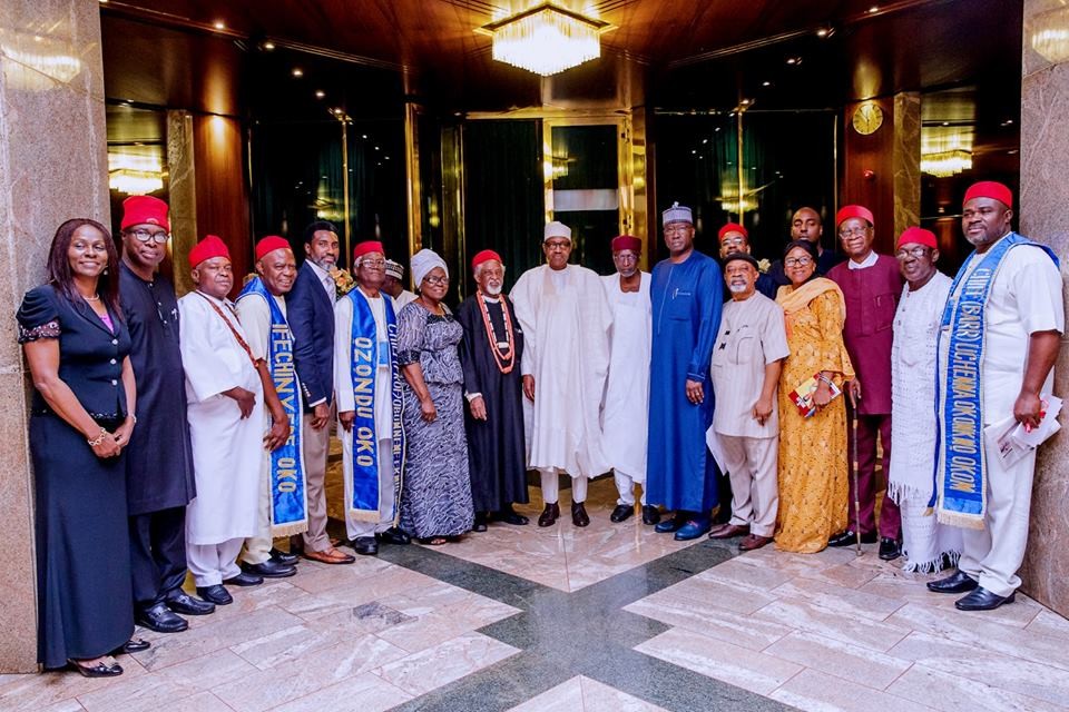 President Buhari receives courtesy visit from representatives of the Family of late Alex Ekwueme