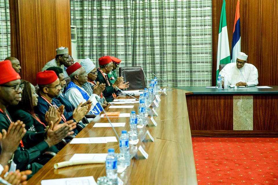 President Buhari receives courtesy visit from representatives of the Family of late Alex Ekwueme