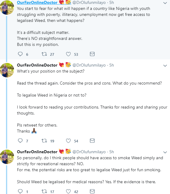 Nigerian doctor explains how smoking weed affects different people as he cautions users