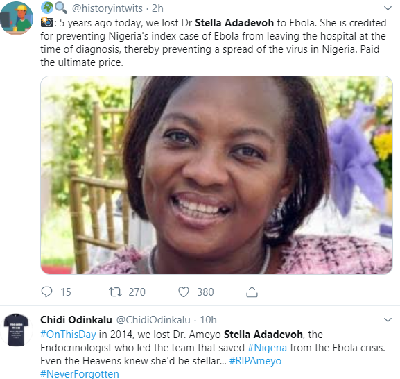 "Not forgotten on any day" Kwami Adadevoh remembers Dr. Stella Ameyo Adadevoh on the 5th anniversary of her passing