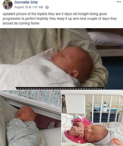 Woman thought she had kidney stones but gave birth to triplets