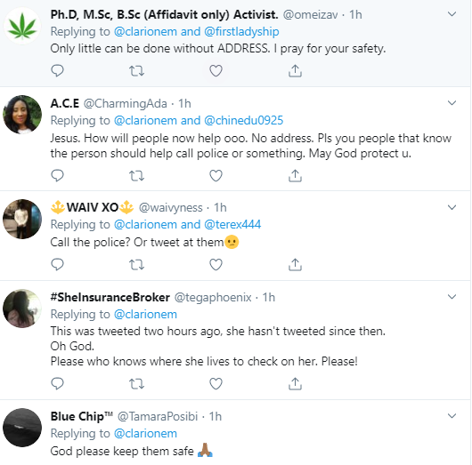 Twitter stories:  Lady cries out for help as thieves rob her home