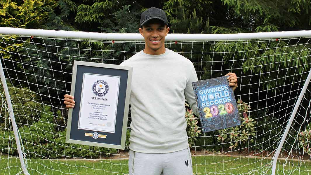 Liverpool defender Trent Alexander-Arnold bags Guinness World Record for most assists in a single season?(Photos)