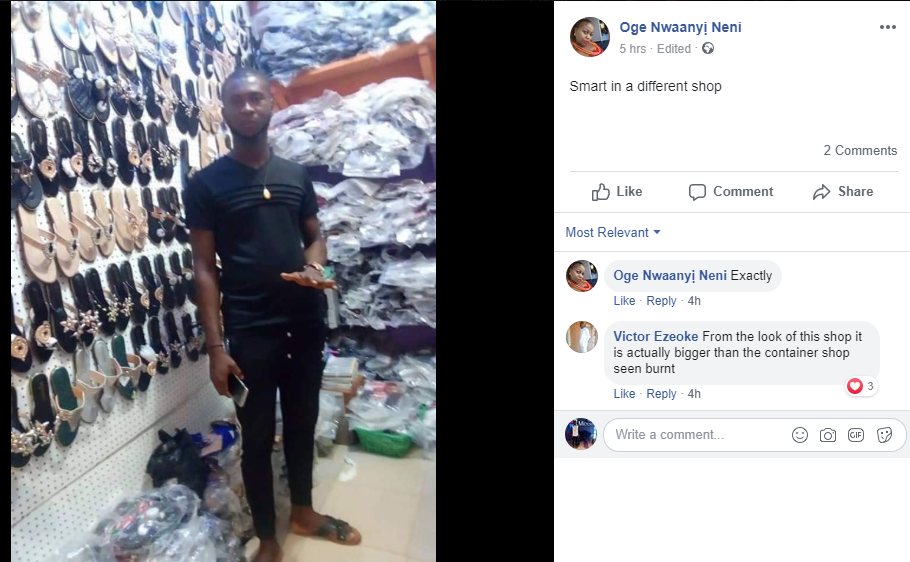 Onitsha market trader allegedly poses as another trader whose shop was affected by the fire to get help online