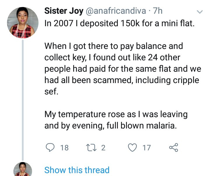 Nigerian writer narrates how God compensated her after she was scammed by a fake real estate agent
