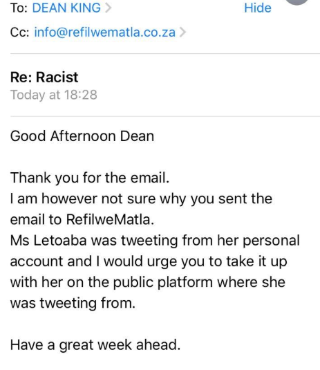 Managing Director reveals how Twitter user tried to get her company to sack her over a tweet, not knowing she