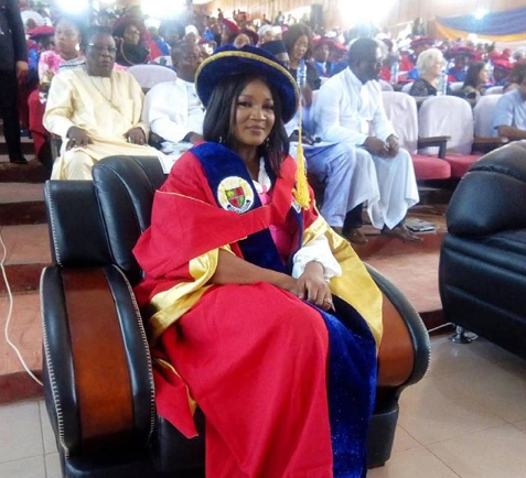 Nollywood actress, Omotola Jalade honoured with a Doctorate?degree by Igbinedion University (Photo)