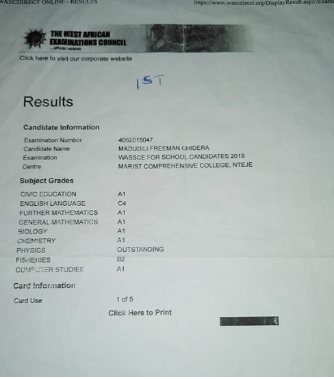 Boy with exceptional results denied admission to UNILAG due to an alleged failure to act on WAEC