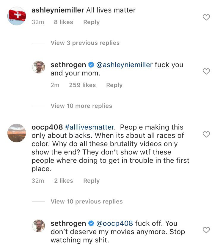 Actor Seth Rogen says "F*CK OFF"  to Instagram followers who had issues with his ?Black Lives Matter? post