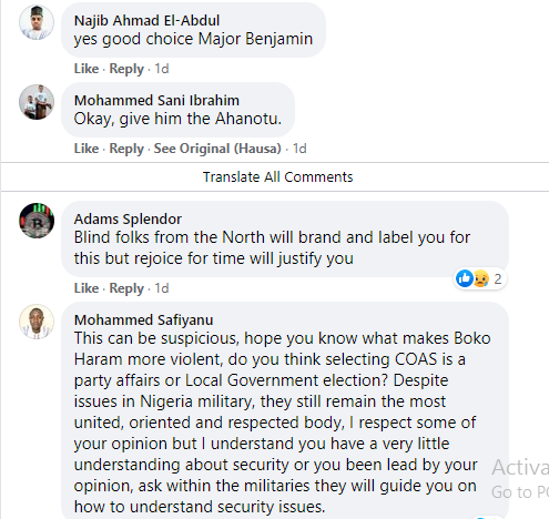 Nigerians react after journalist Jaafar Jaafar asked President Buhari to pick a new Chief of Army Staff from South-East 