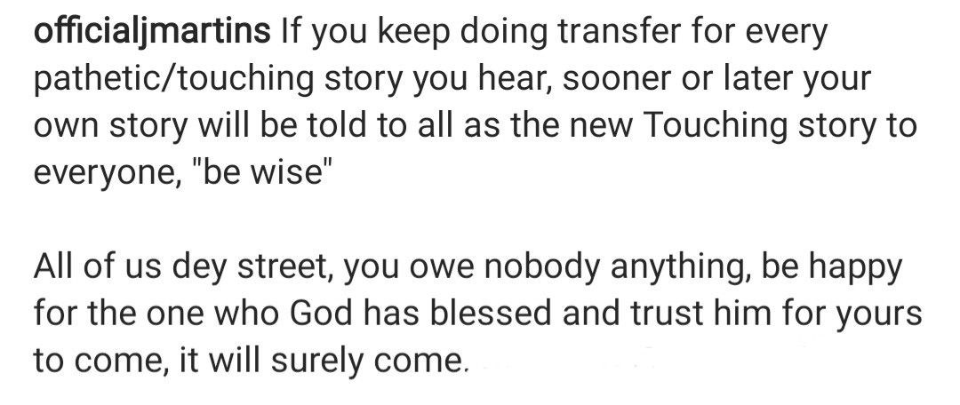 Singer, J Martins warns of the dangers of being too generous