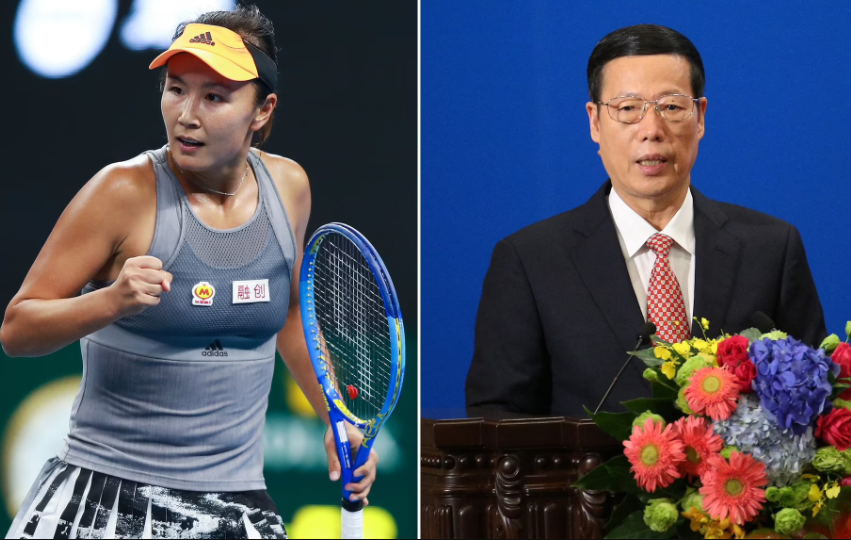  Chinese tennis star Peng Shuai, vanishes after she was censored from the internet for accusing country