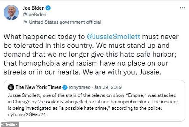 See old tweets of Joe Biden, Kamala Harris & Nancy Pelosi and otsupporting Jussie Smollett resurface, after he