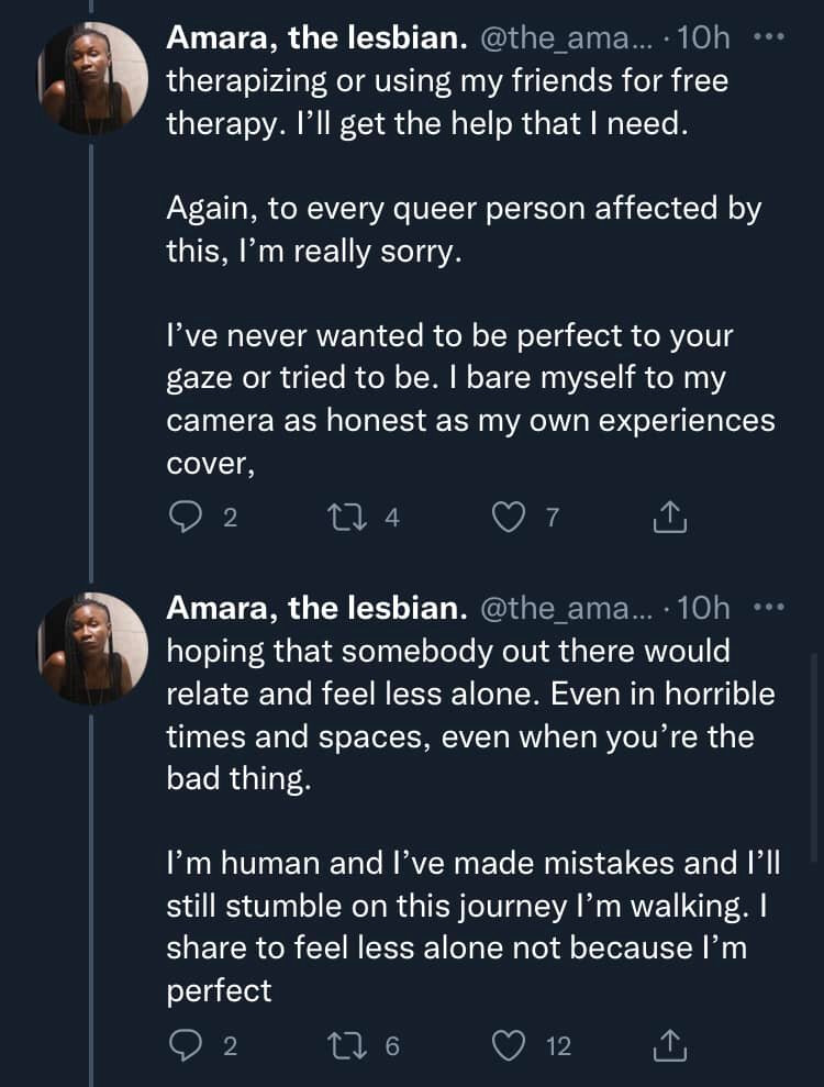 ?I did not stab my girlfriend - Amara The Lesbian reacts to former lesbian partner Uyai's allegation, admits she was in an abusive relationship 5