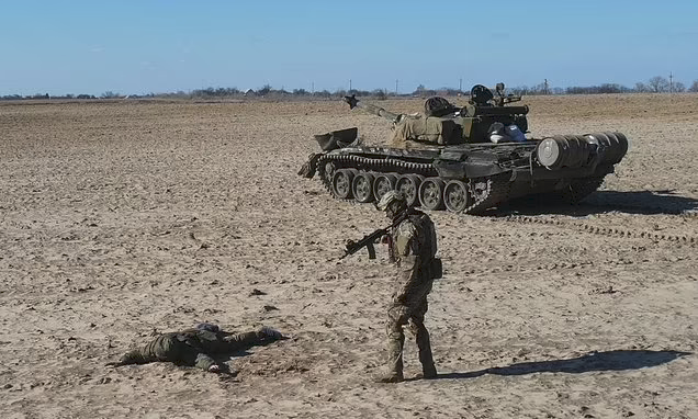 Russian soldier surrenders with tank in return for $10,000 and Ukrainian citizenship after his colleagues ran off and his commander threatened to shoot him