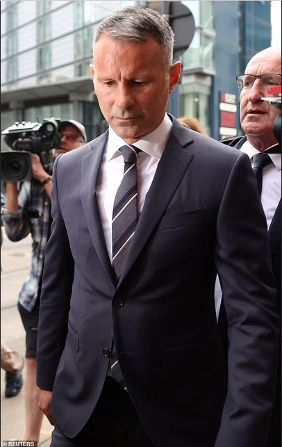 Update: Ryan Giggs arrives at Manchester court to face trial after being accused of attacking and controlling his ex-girlfriend and assaulting her sister (photos)