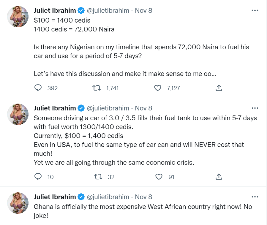 Juliet Ibrahim decries high cost of living in Ghana