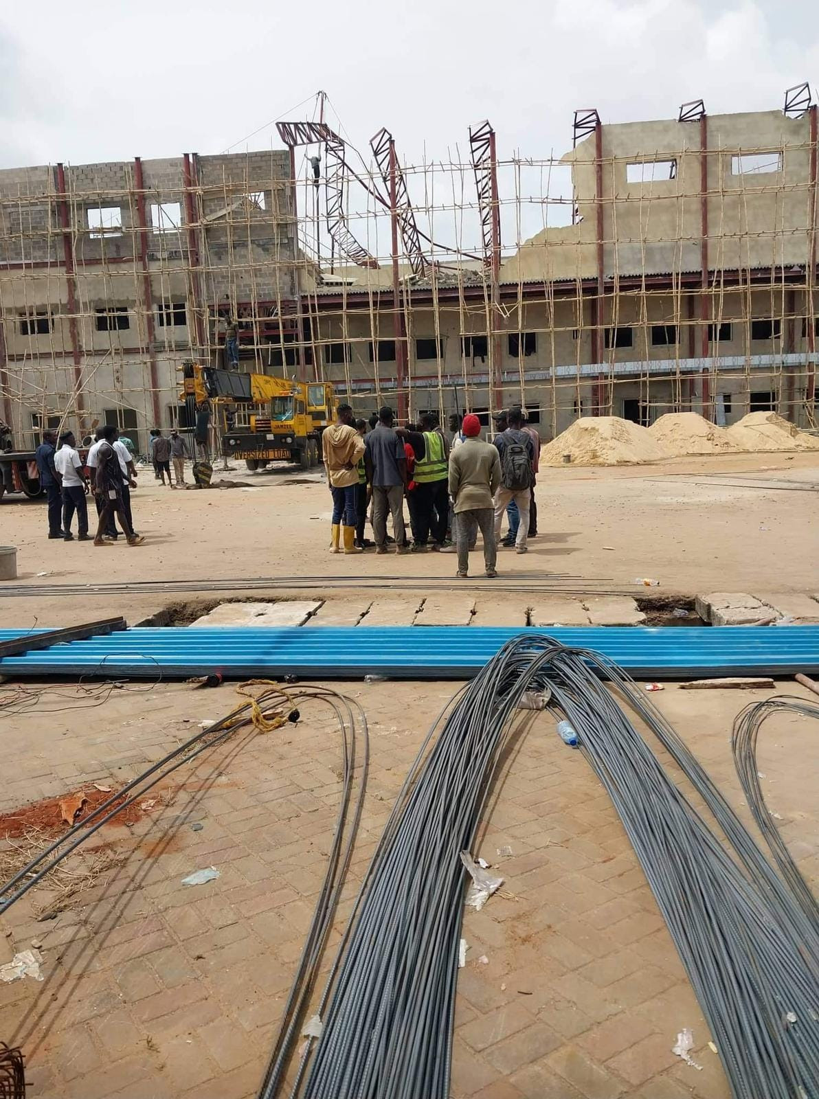 Three feared dead as building collapses at Stephen Keshi Stadium in Delta (video)