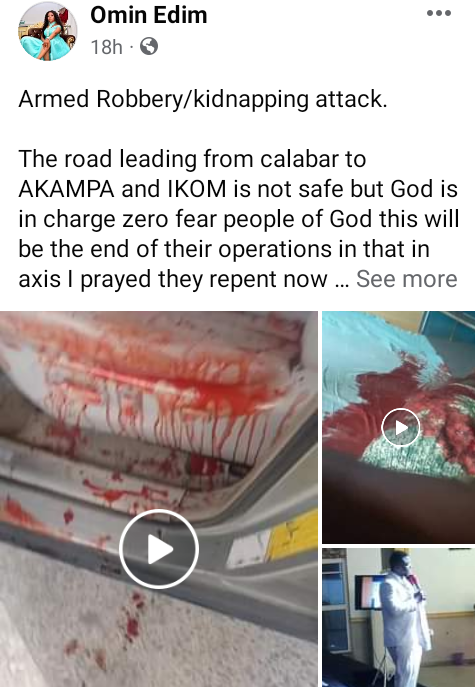 Popular evangelist, APC ward leader shot as gunmen abduct former Accountant General and three others along Calabar-Ikom highway (video)