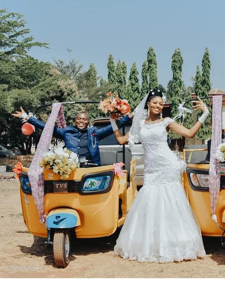 Enugu Legislative leader and his wife arrive at their wedding reception in Keke (photos)