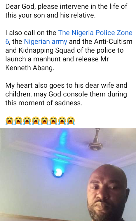 Man kidnapped in Cross River while travelling to the village for his father?s burial