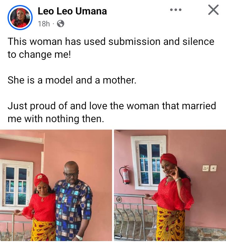 This woman has used submission and silence to change me - Akwa Ibom Revenue Board director says as he praises his wife