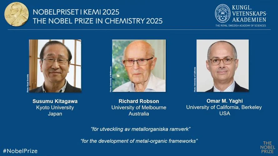 Nobel Prize in Chemistry awarded for groundbreaking molecular architecture akin to magical storage