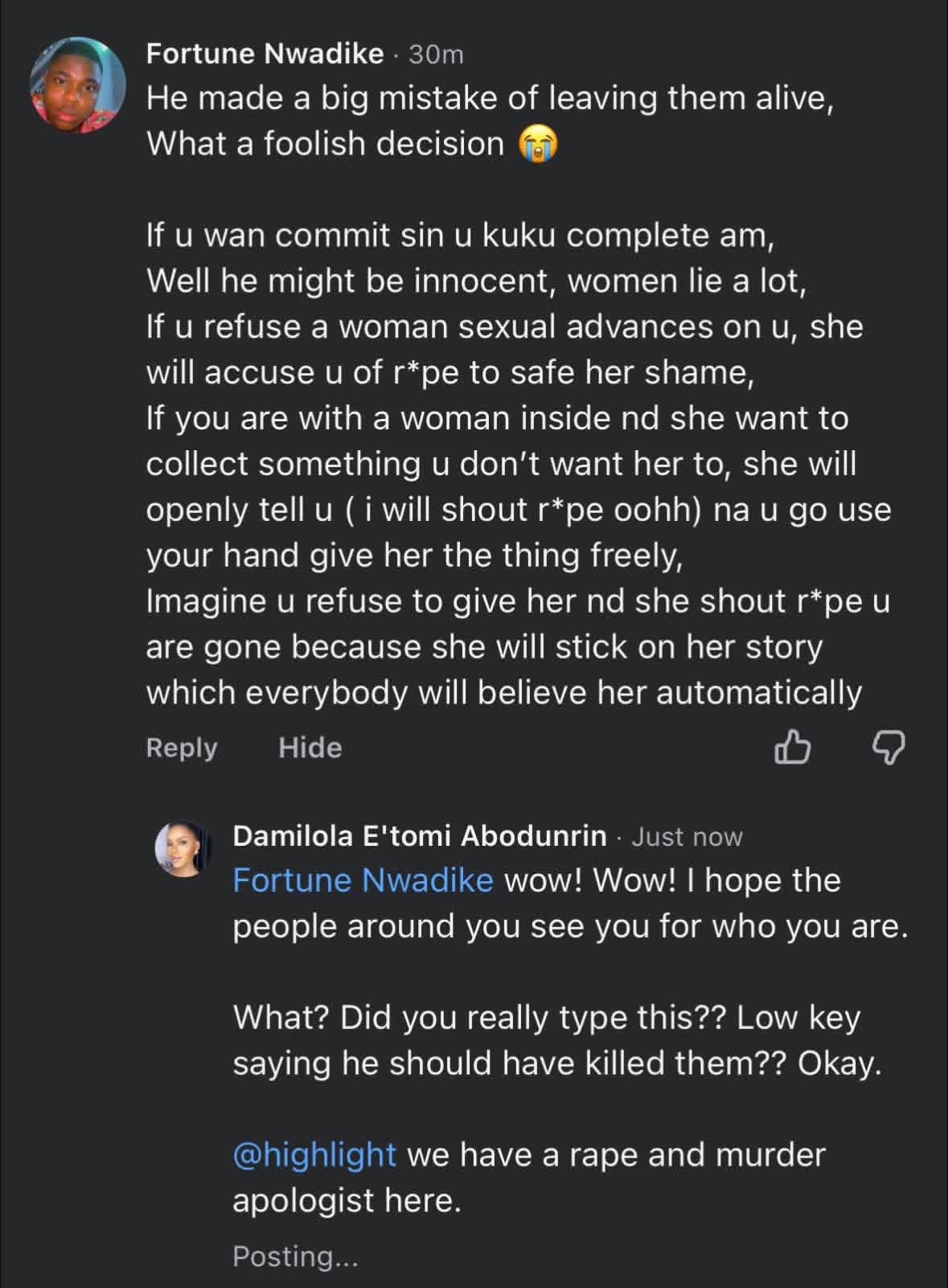 "He made a big mistake of leaving them alive" Man faults alleged r@pist accused of advertising fake modelling job only to r@pe model and her friend when they attended shoot