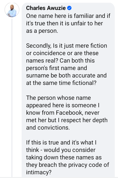 Charles Awuzie Reacts As Francis Van-Lare Releases Names Of Women He Slept With Since 1970 2 Charles Awuzie Reacts As Francis Van-Lare Releases Names Of Women He Slept With Since 1970 2