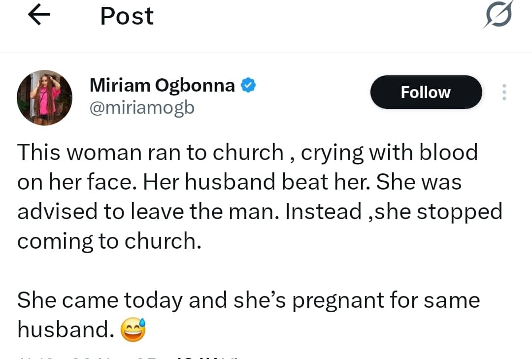 Gospel minister Kunle Kenny reacts after a woman returned to church pregnant for the same husband who once assaulted her