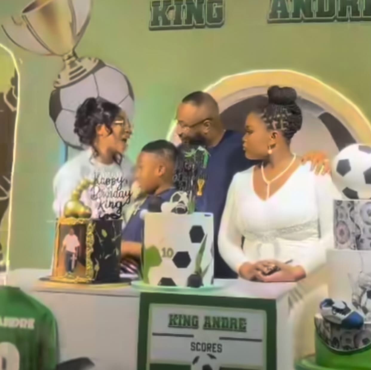 Lovely photos of Olakunle Churchill and Tonto Dikeh at their son, King Andreâs 10th birthday party