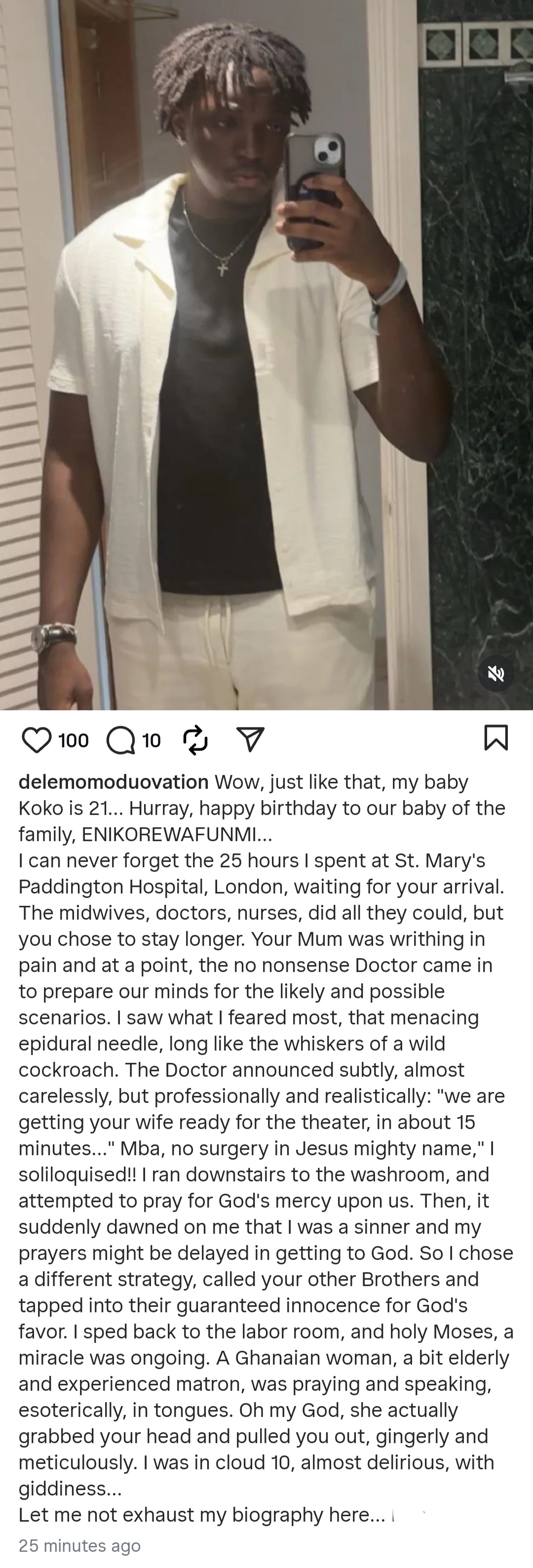 Dele Momodu shares story of his youngest child