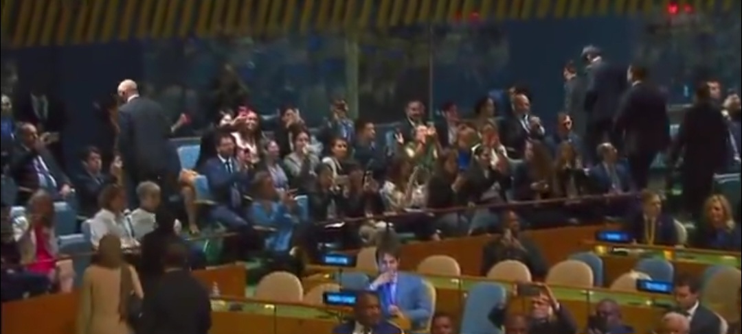 United Nations delegates stage walkout as Israel Prime Minister arrives to speak (video)