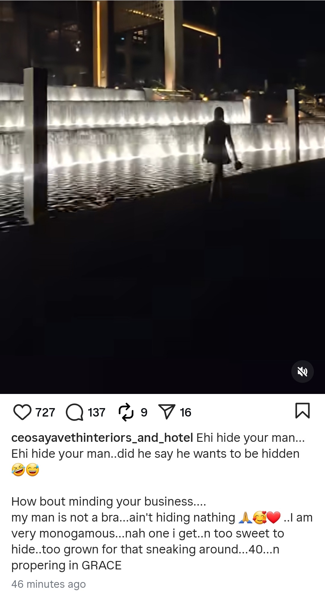 Interior designer Ehi Ogbebor replies those asking her to hide her man