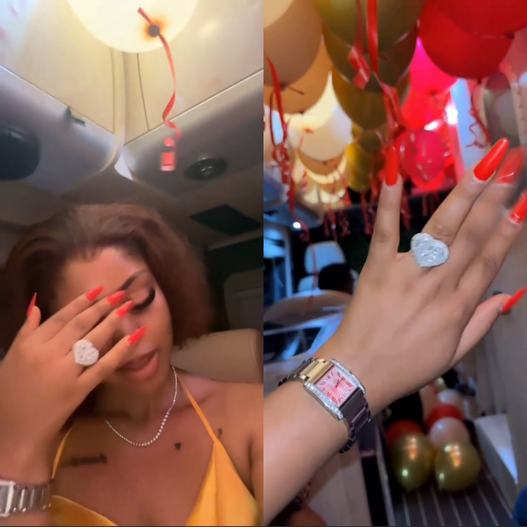 Ned Nwoko gifts wife Regina Daniels massive ring on her birthday to replace missing wedding ring (video)